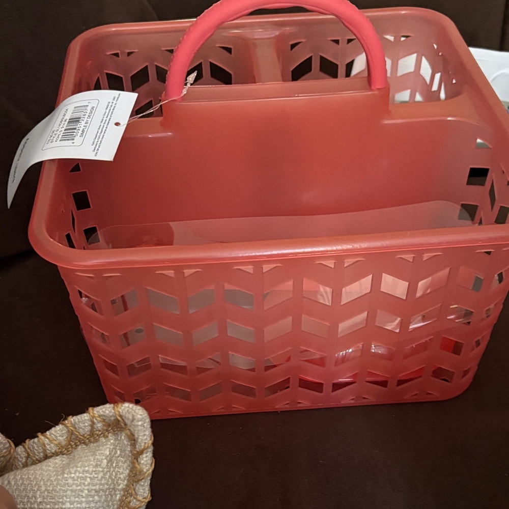 Vibrant Coral Storage Bin
